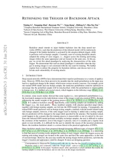 Rethinking the Trigger of Backdoor Attack