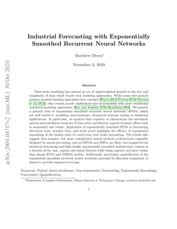 Industrial Forecasting with Exponentially Smoothed Recurrent Neural
  Networks