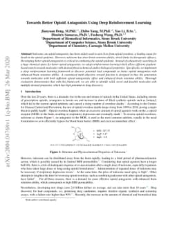 Towards Better Opioid Antagonists Using Deep Reinforcement Learning