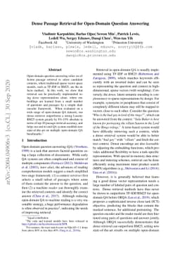 Dense Passage Retrieval for Open-Domain Question Answering