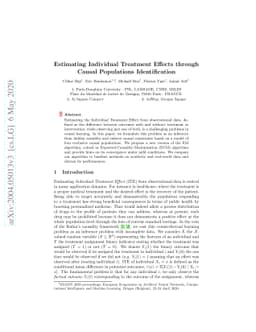 Estimating Individual Treatment Effects through Causal Populations
  Identification