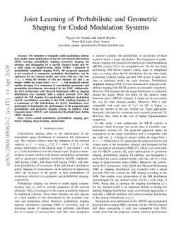 Joint Learning of Probabilistic and Geometric Shaping for Coded
  Modulation Systems