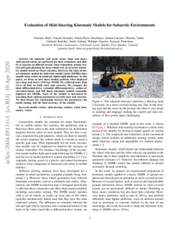 Evaluation of Skid-Steering Kinematic Models for Subarctic Environments