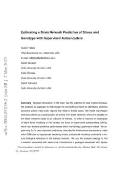 Estimating a Brain Network Predictive of Stress and Genotype with
  Supervised Autoencoders