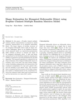 Shape Estimation for Elongated Deformable Object using B-spline Chained
  Multiple Random Matrices Model