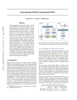 From Quantized DNNs to Quantizable DNNs