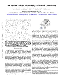 Bit-Parallel Vector Composability for Neural Acceleration