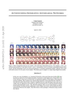 Autoencoding Generative Adversarial Networks