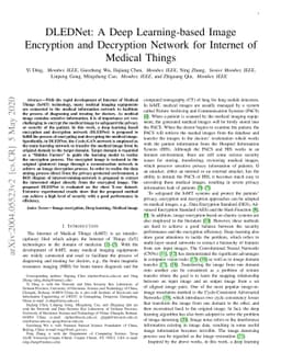 DeepEDN: A Deep Learning-based Image Encryption and Decryption Network
  for Internet of Medical Things