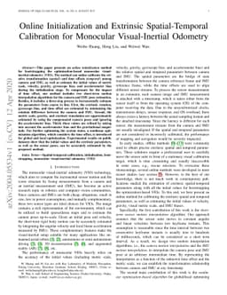 Online Initialization and Extrinsic Spatial-Temporal Calibration for
  Monocular Visual-Inertial Odometry