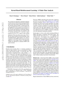Kernel-Based Reinforcement Learning: A Finite-Time Analysis