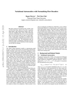 Variational Autoencoders with Normalizing Flow Decoders