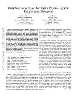 Workflow Automation for Cyber Physical System Development Processes