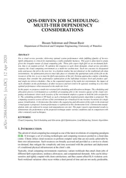 QoS-Driven Job Scheduling: Multi-Tier Dependency Considerations