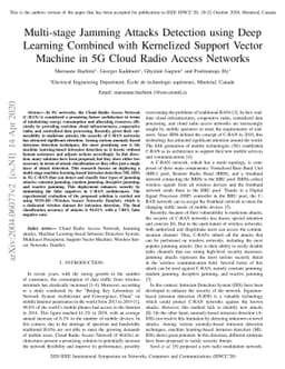 Multi-stage Jamming Attacks Detection using Deep Learning Combined with
  Kernelized Support Vector Machine in 5G Cloud Radio Access Networks