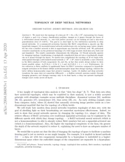 Topology of deep neural networks