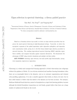Eigen selection in spectral clustering: a theory guided practice