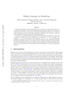 Budget Learning via Bracketing