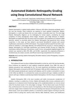 Automated Diabetic Retinopathy Grading using Deep Convolutional Neural
  Network
