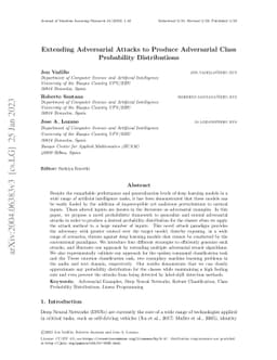Extending Adversarial Attacks to Produce Adversarial Class Probability
  Distributions