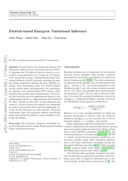 Particle-based Energetic Variational Inference