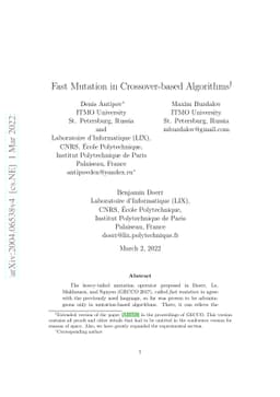 Fast Mutation in Crossover-based Algorithms