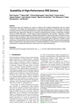 Scalability of High-Performance PDE Solvers