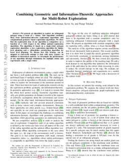 Combining Geometric and Information-Theoretic Approaches for Multi-Robot
  Exploration