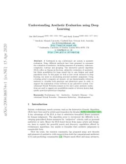 Understanding Aesthetic Evaluation using Deep Learning
