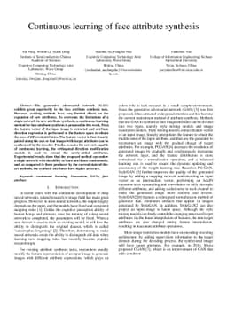 Continuous learning of face attribute synthesis
