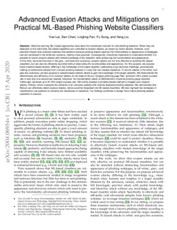 Advanced Evasion Attacks and Mitigations on Practical ML-Based Phishing
  Website Classifiers