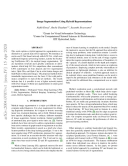 Image Segmentation Using Hybrid Representations