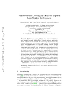 Reinforcement Learning in a Physics-Inspired Semi-Markov Environment