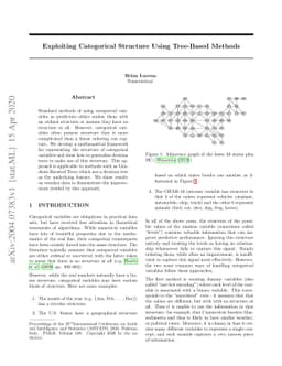 Exploiting Categorical Structure Using Tree-Based Methods
