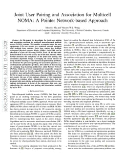 Joint User Pairing and Association for Multicell NOMA: A Pointer
  Network-based Approach