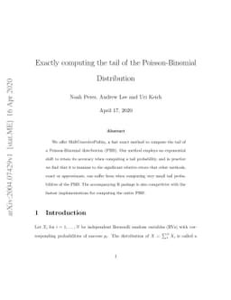 Exactly computing the tail of the Poisson-Binomial Distribution