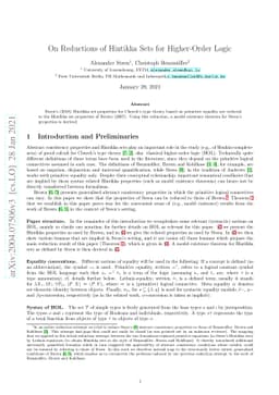 On Reductions of Hintikka Sets for Higher-Order Logic