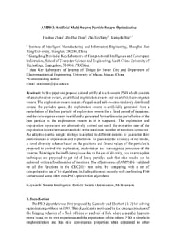 AMPSO: Artificial Multi-Swarm Particle Swarm Optimization