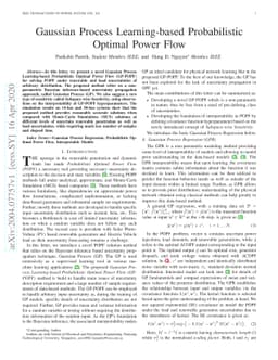 Gaussian Process Learning-based Probabilistic Optimal Power Flow