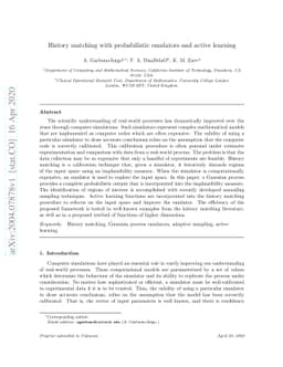 History matching with probabilistic emulators and active learning