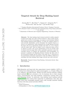 Targeted Attack for Deep Hashing based Retrieval