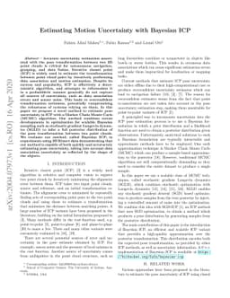 Estimating Motion Uncertainty with Bayesian ICP