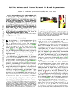 BiFNet: Bidirectional Fusion Network for Road Segmentation