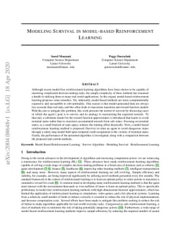 Modeling Survival in model-based Reinforcement Learning