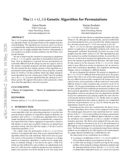 The $(1+(λ,λ))$ Genetic Algorithm for Permutations