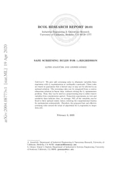Safe Screening Rules for $\ell_0$-Regression