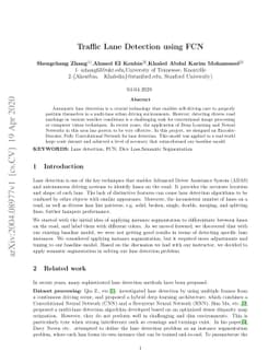 Traffic Lane Detection using FCN