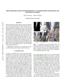 Deep Exposure Fusion with Deghosting via Homography Estimation and
  Attention Learning