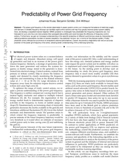 Predictability of Power Grid Frequency