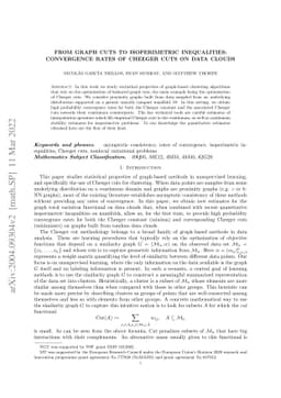 From graph cuts to isoperimetric inequalities: Convergence rates of
  Cheeger cuts on data clouds